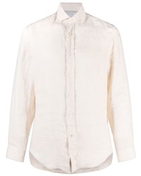 Brunello Cucinelli Spread Collar Linen Shirt
