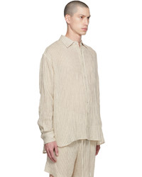 COMMAS Taupe Woven Rope Shirt