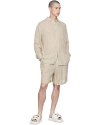 COMMAS Taupe Woven Rope Shirt