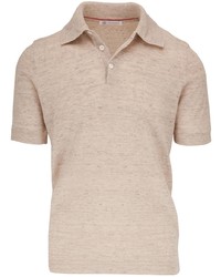 Brunello Cucinelli Linen Blend Polo Shirt