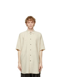 Jan Jan Van Essche Beige Linen Short Sleeve Shirt
