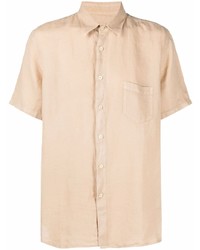 120% Lino Plain Button Down Shirt