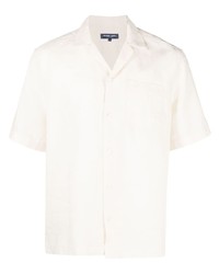 Frescobol Carioca Spread Collar Linen Shirt