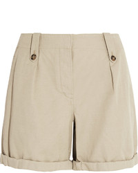 Burberry Brit Cotton And Linen Blend Shorts