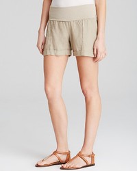 Bloomingdale's Moon Meadow Fold Over Linen Shorts