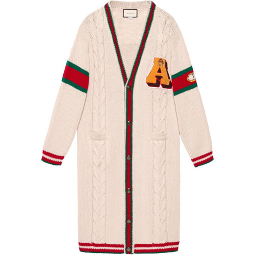 Gucci Embroidered Chunky Cable Knit 