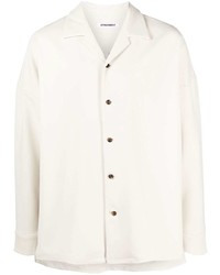 Attachment Buttoned Notched Collar Shirt