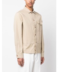 Glanshirt Chest Pocket Long Sleeve Cotton Shirt