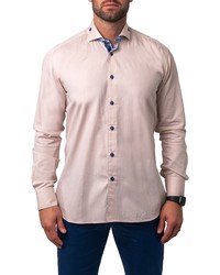 Maceoo Einstein Contemporary Fit Oxford Brown Button Up Shirt At Nordstrom