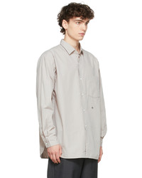 Nanamica Grey Regular Collar Wind Shirt