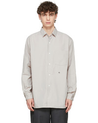 Nanamica Grey Regular Collar Wind Shirt
