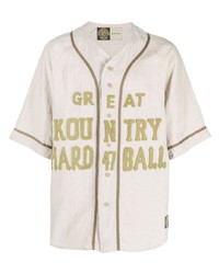 KAPITAL Kountry Appliqu Lettering Baseball Shirt