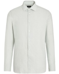 Zegna Long Sleeve Cotton Blend Shirt