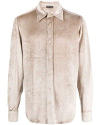 Tom Ford Long Sleeve Velvet Shirt