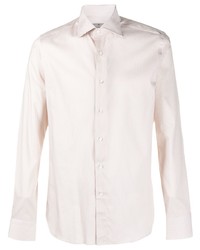 Canali Micro Print Long Sleeved Shirt