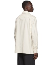 Lemaire Off White Convertible Collar Shirt