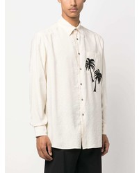 Emporio Armani Palm Tree Patch Long Sleeve Shirt