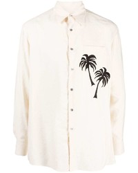 Emporio Armani Palm Tree Patch Long Sleeve Shirt