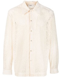 Séfr Panelled Long Sleeved Lace Shirt