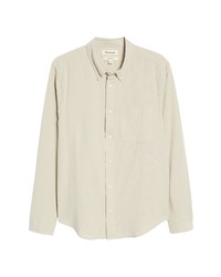 Madewell Perfect Crinkle Cotton Shirt In Sunfaded Sage At Nordstrom
