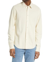 rag & bone Pursuit 365 Long Sleeve Cotton Pique Button Up Shirt In Light Dove At Nordstrom