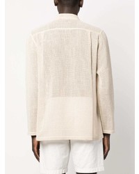 Bode Spread Collar Crochet Knit Shirt