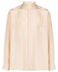Lemaire Twisted Stand Collar Cotton Shirt