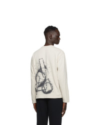 A-Cold-Wall* Beige Stencil Graphic Long Sleeve T Shirt