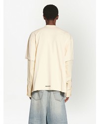 Balenciaga Layered Long Sleeved Cotton T Shirt