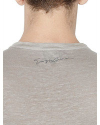 Giorgio Armani Linen Jersey Long Sleeve T Shirt