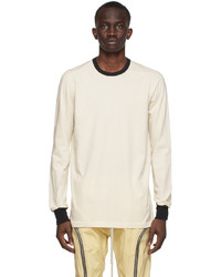 Rick Owens Off White Black Banded Long Sleeve T Shirt
