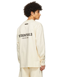 Essentials Off White Jersey Long Sleeve T Shirt