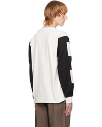 The World Is Your Oyster Off White Paneled Long Sleeve T Shirt