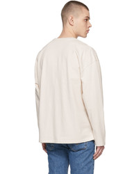 Levi's Off White Slouchy Pocket Long Sleeve T Shirt