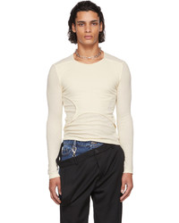 Dion Lee Off White Y Front Layered Long Sleeve T Shirt