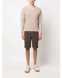 Homme Plissé Issey Miyake Pleated Long Sleeve T Shirt