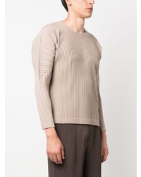 Homme Plissé Issey Miyake Pleated Long Sleeve T Shirt