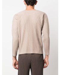 Homme Plissé Issey Miyake Pleated Long Sleeve T Shirt