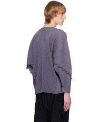 Homme Plissé Issey Miyake Purple Serrate Long Sleeve T Shirt