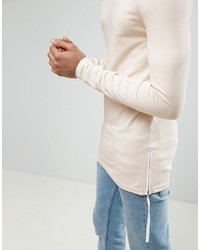 Asos Tall Longline Muscle Long Sleeve T Shirt With Side Zips