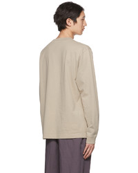 Acne Studios Taupe Organic Cotton Long Sleeve T Shirt
