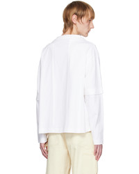 Simone Rocha White Beaded Long Sleeve T Shirt
