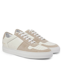 Common Projects Bball Full Grain Leather And Suede Sneakers