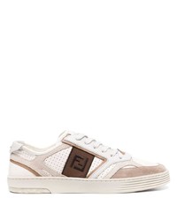 Fendi Logo Patch Leather Sneakers