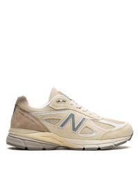 New Balance Made In Usa 990v4 Cream Sneakers