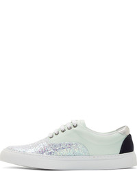 Mother of Pearl Mint Glittered Nixon Sneakers