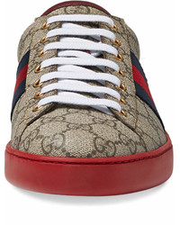 Gucci New Ace Gg Supreme Low Top Sneakers