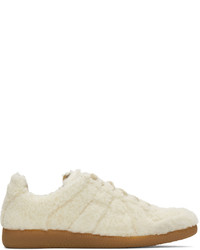 Maison Margiela Off White Fleece Replica Low Sneakers