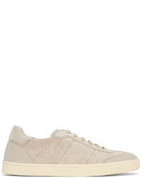 Brunello Cucinelli Taupe Knit Hybrid Sneakers
