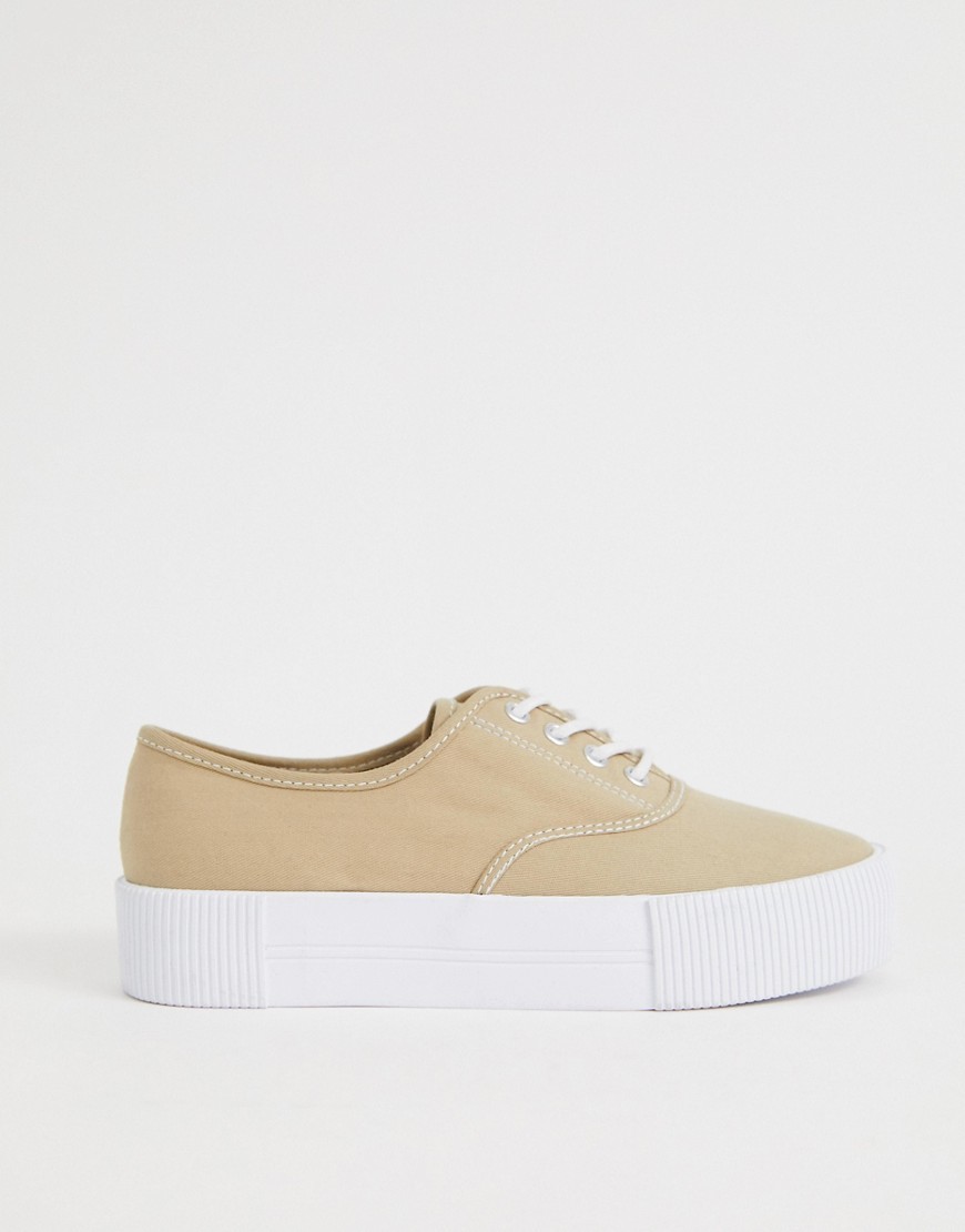 tan platform trainers